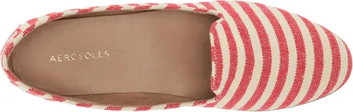 Vista 5 de Aerosoles Mocasines planos de moda para mujer, Rojo con rayas