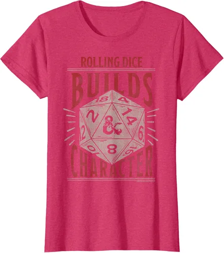 Vista 9 de Dungeons & Dragons Camiseta de manga corta con personajes Rolling Dice Builds, Negro