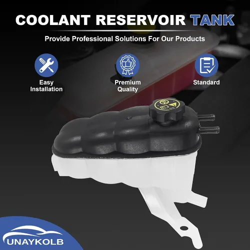 Vista 5 de Depósito de recuperación del tanque de desbordamiento del refrigerante del motor 603-973 con tapa compatible con GMC Chevrolet Cadillac 13502354