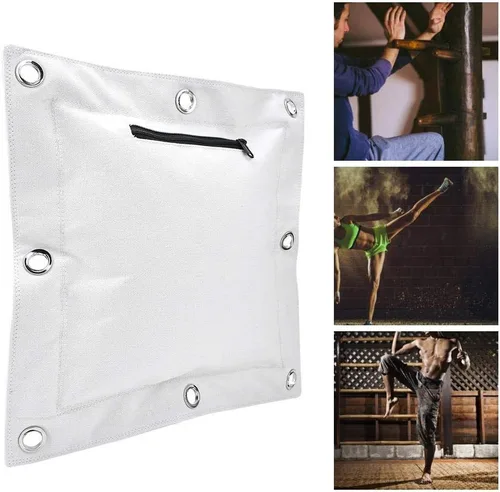 Vista 2 de Akozon Wing Chun - Anillo de entrenamiento para boxeo, Muay Thai, saco de arena vacía con cremallera para boxeo, Muay Thai (L)