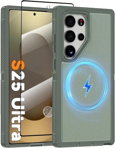 Vista 13 de Funda magnética para Samsung Galaxy S24+ Plus compatible con carga Magsafe [protector de pantalla de vidrio]