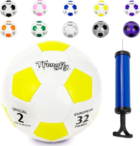 Vista 19 de Size 2, 5 Soccer Ball with Pump Needle-Training Recreation Soccer Ball Size 2, 5 Thicker PU Tight Weaved Mini Soccer Ball for Teen Boy Girl