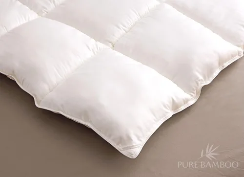 Vista 5 de Pure Bamboo - Inserto para edredón tamaño Queen (90x92 pulg) - Inserto para edredón ultra suave acolchado con 8 asas en las esquinas y laterales