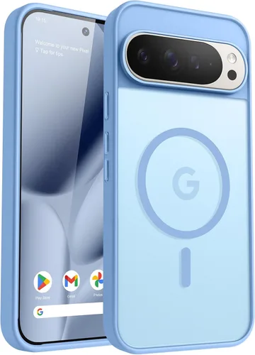 Vista 72 de Funda para teléfono Google Pixel 9 Pro XL, Compatible con Magnético, Protección contra Caídas de Grado Militar Translúcida Mate Resistente a Golpes
