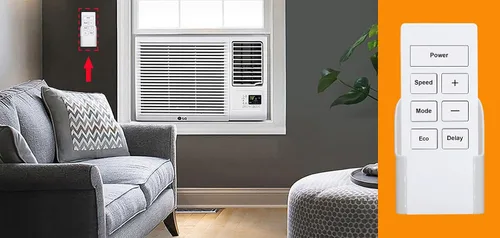 Vista 4 de Mando a distancia de repuesto para aire acondicionado GE, compatible con modelos enumerados, con soporte de montaje en pared