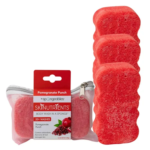 Vista 15 de Spongeables Jabón corporal en una esponja de más de 20 lavados, bayas de acai, 1 unidad