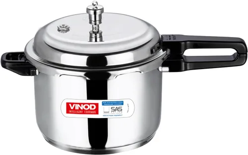 Vista 11 de Vinod V-2L Olla a presión de acero inoxidable con fondo sándwich, 2 litros, plateado, mediano