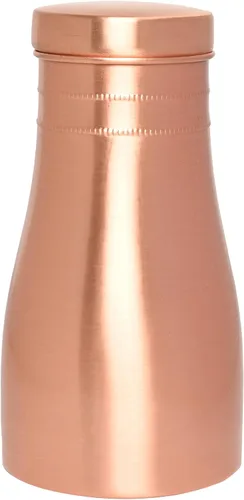 Vista 12 de Jarra de noche de cobre puro para beneficios de salud ayurveda, capacidad - 1 litro (33.81 onzas líquidas de EE. UU.) (patrón floral)