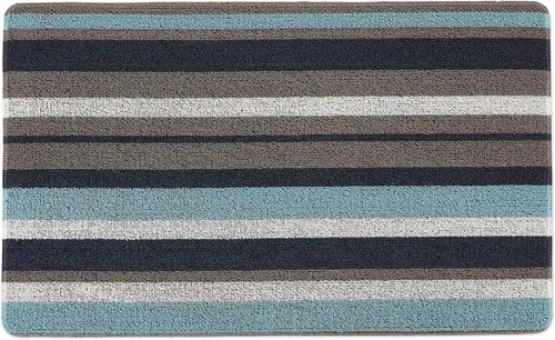 Vista 12 de DII Colección Tufted Mat Interior / exterior, respaldo de cojín de espuma de PVC, 17.75 x 59, caleidoscopio negro