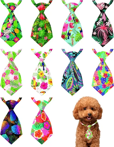 Vista 8 de PET SHOW Paquete de 10 corbatas para perros de feliz cumpleaños, XS