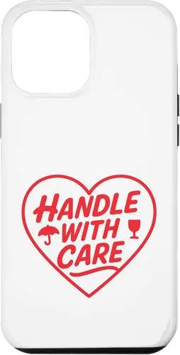 Vista 26 de Handle with Care - Cute Heart Warning Design Case for iPhone 17