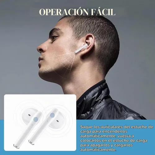 Vista 4 de Yunseity Auriculares con cancelación de ruido, V77 Bluetooth de 5.3 pulgadas con 80 horas de espera, control táctil, auriculares deportivos estéreo