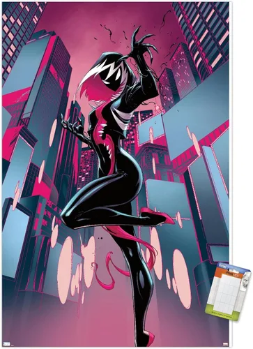 Vista 10 de Trends International Marvel Comics Ghost Spider Venom - Póster de pared de Spider-Gwen #24, 22.4 pulgadas de largo x 14.7 W, versión enmarcada