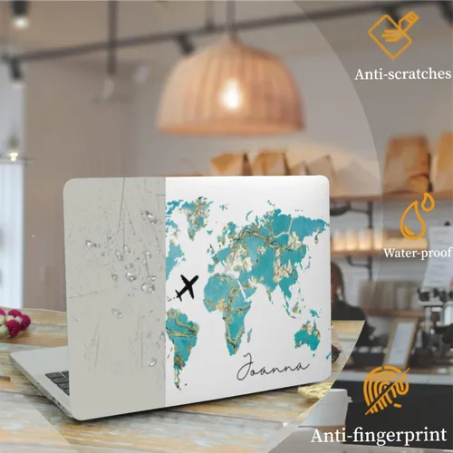 Vista 2 de Funda para laptop compatible con MacBook Air de 15 pulgadas, versión 2026-2023 M5 A3448 M4 A3241 A3114 M3 A2941 M2 Chip con pantalla de retina Mapa