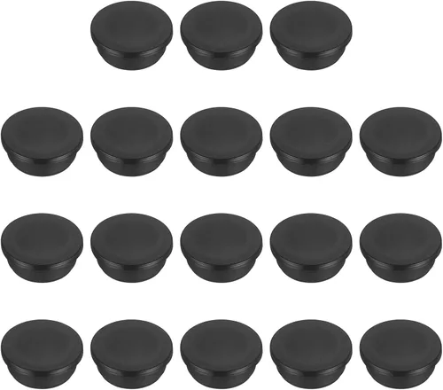 Vista 190 de MECCANIXITY - Tapones de silicona en forma de T (26mm, 1 pulgada de diámetro), color negro