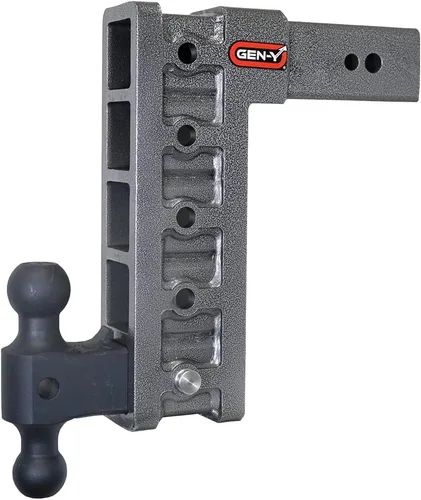 Vista 10 de GEN-Y Hitch Enganche de remolque para receptor de 3 pulgadas, caída y elevación de 9 pulgadas con 3 posiciones ajustables, incluye soporte de bola
