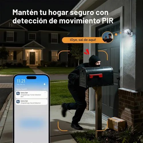 Vista 9 de Cámaras 2K para seguridad del hogar, interior/exterior para monitoreo de bebés/ancianos/mascotas con aplicación de teléfono, Plug & Play, visión