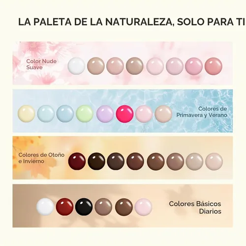 Vista 5 de MelodySusie - Juego de esmaltes de uñas de gel a base de plantas, 8 unidades, 0.3 fl oz/0.34 onzas líquidas Colores oscuros de otoño e invierno