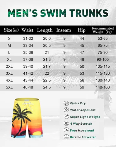 Vista 7 de APTRO Men's Swim Trunks Quick Dry Bathing Suits 9" Mesh Lining Swimsuits Beachwear Board Shorts