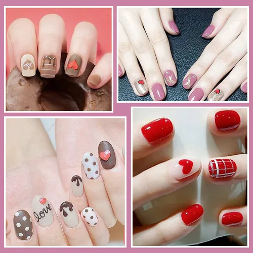 Vista 5 de 20 hojas de calcomanías de esmalte de uñas para el día de San Valentín, calcomanías para mujeres, tiras de uñas de gel, tiras de esmalte de uñas