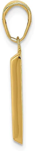 Vista 2 de Collar con dije de barra de oro 3D de 14 quilates joyería fina para mujer regalos para ella
