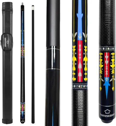 Vista 7 de HomeSeason 58" Pool Cue Stick 18oz Billiard Birch Wood 13mm Tip Cue Sticks Professional Low Deflection Pool Sticks with Cue Case