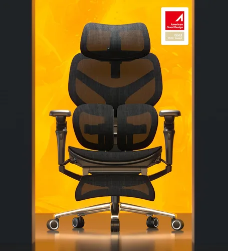 Vista 3 de FlexiSpot Sentinel-Pro - Silla ergonómica para juegos con reposabrazos 7D de doble ala adaptable lumbar 7D 145° 4 posiciones, respaldo ajustable