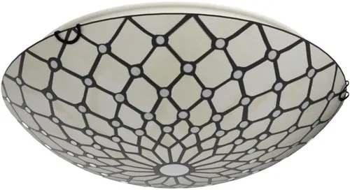 Vista 4 de ARTZONE Tiffany - Lámpara de techo empotrada, 16 pulgadas de ancho con vitrales para dormitorio, sala de estar, entrada, vestíbulo, 3 luces..