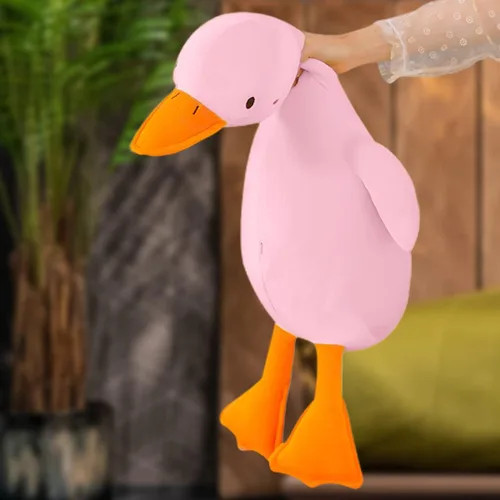 Vista 4 de KEWO Juguete de peluche de pato de felpa suave, lindo animal de peluche gigante de ganso de felpa de pato, almohada suave para abrazar para ropa