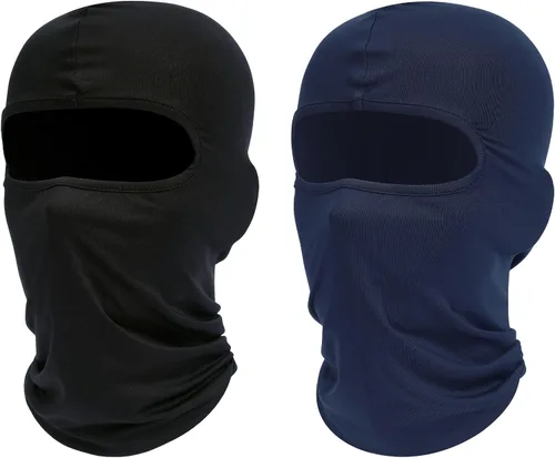 Vista 14 de ROXUN Pasamontañas de esquí, paquete de 2 unidades para motocicleta de Negro+calavera