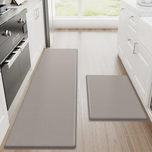 Vista 46 de StepRite Tapetes de cocina, 2 tapetes acolchados, antifatiga, para piso, de escritorio, antideslizante, impermeables, oficina, alfombras de 17.3 x