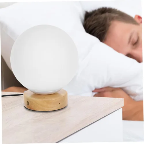 Vista 4 de DOITOOL Lámpara de escritorio moderna de luz nocturna LED para dormitorio y hogar recargable por USB, luz cálida, diseño elegante