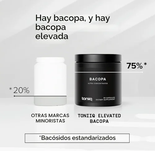 Vista 3 de Toniiq Bacopa - Extracto de ultra alta potencia 45:1 con 75% de bacosidos