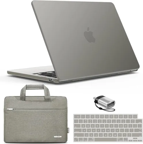 Vista 27 de IBENZER Compatible con MacBook Air de 13 pulgadas 2026 2025 2024 2023 2022 M4 A3240 M3 A3113 M2 A2681, carcasa rígida, funda y cubierta de teclado