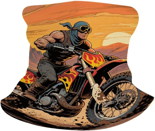 Vista 6 de Neck Gaiter Upf 50 Sun Protection Motocross Dirt Bike Face Mask Cover Moisture Wicking & Quick Dry Neckerchief Seamless Headwear Ski Gaiter