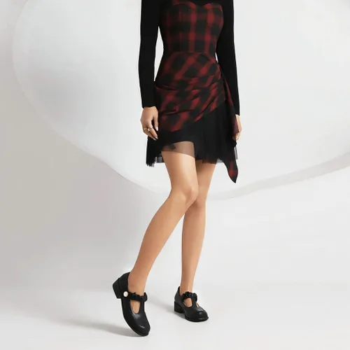 Vista 6 de Caradise Zapatos de uniforme para mujer con plataforma Mary Janes