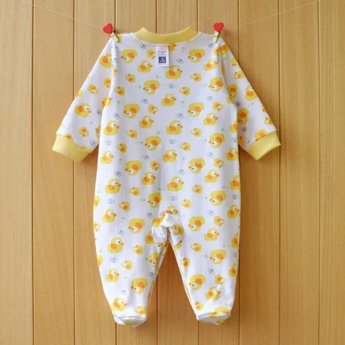 Vista 3 de Mameluco de una pieza para bebé de algodón suave con pies para bebés de 0 a 12 meses