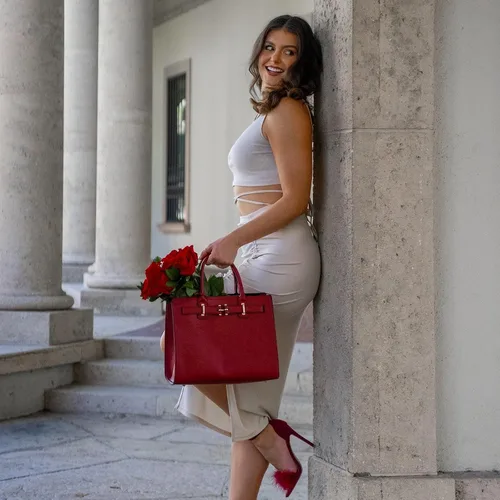 Vista 2 de Dasein Bolsos de mano con correa larga para mujer, con asa superior, con correa larga