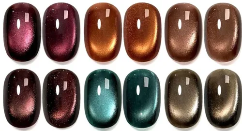 Vista 19 de Born Pretty - Esmalte de uñas de gel magnético 9D con purpurina reflectante, esmalte de gel holográfico de color gato magnético, juego de 7ml, 6