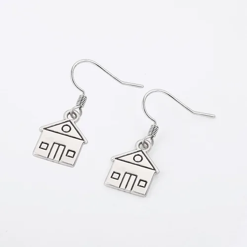 Vista 2 de Home House - Aretes colgantes para mujer y hombre aleación Aleación
