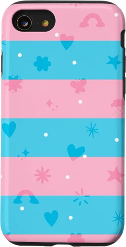 Vista 13 de Funda para iPhone 15 Trans Pride Fun Doodle Style, Transgénero LGBTQ+ Pride