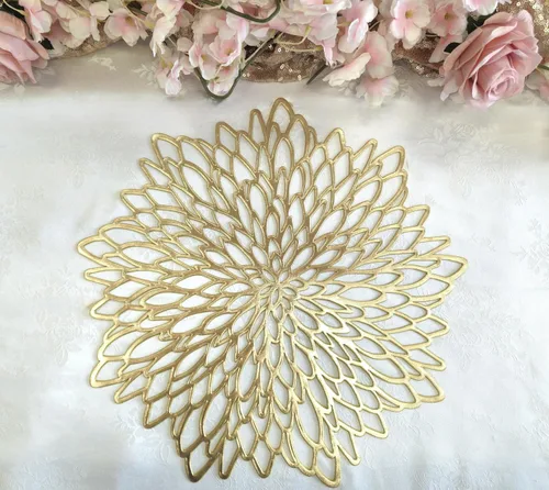 Vista 6 de Occasions - Manteles individuales dorados metálicos, A1. Hoja de oro