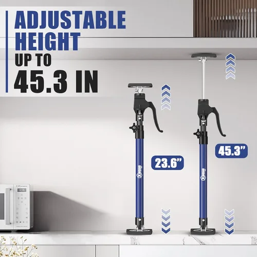 Vista 3 de XINQIAO Gatos de gabinete para instalar gabinetes, herramientas de tercera mano resistentes, poste de soporte ajustable de 23.6 a 45.3 pulgadas, 2