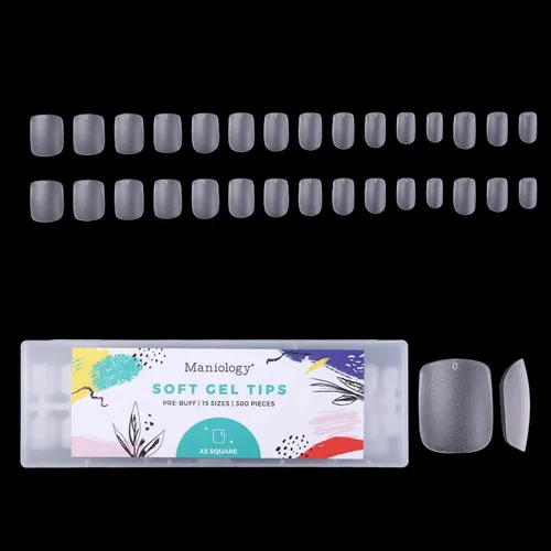 Vista 9 de Maniology Puntas de uñas de cobertura completa para extensión (15 tamaños, 300 piezas), uñas a presión (almendra corta)
