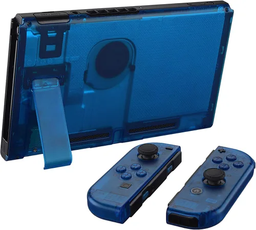 Vista 4 de eXtremeRate - Placa trasera para Nintendo Switch Console, NS Joycon con carcasa de mando de mano con botones de juego completo, carcasa de repuesto