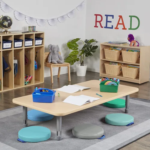 Vista 11 de ECR4Kids SoftZone - Cojines de suelo, redondos, asientos flexibles, contemporáneos, 6 piezas