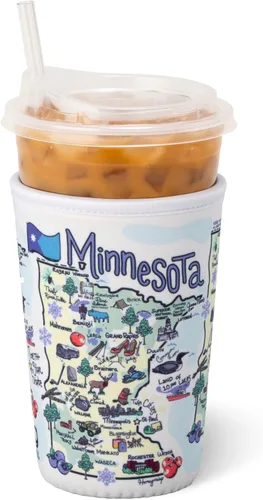 Vista 25 de Swig Life Funda Mediana para Taza de Café Helado Coolie, Funda Aislante de Taza de Café Helado Estándar de 22oz con Asa, Funda Aislante de Neopreno