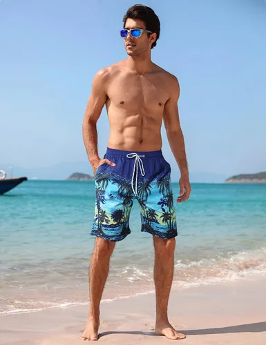 Vista 3 de APTRO Traje de baño para hombre de 9 pies de secado rápido, elástico, traje de baño para playa