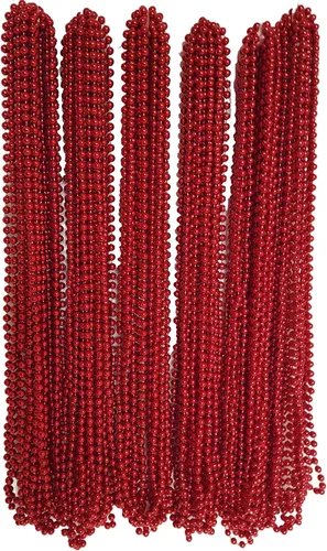 Vista 2 de Collares metálicos festivos con cuentas