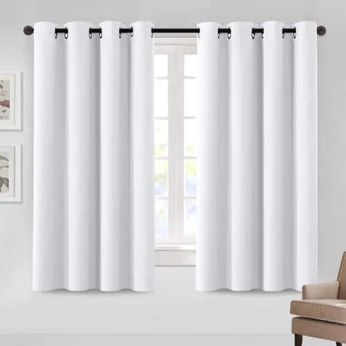 Vista 25 de MeilleMaison Cortinas opacas para dormitorio, con aislamiento térmico, oscurecimiento de habitación, cortinas insonorizadas para ventana, cortinas